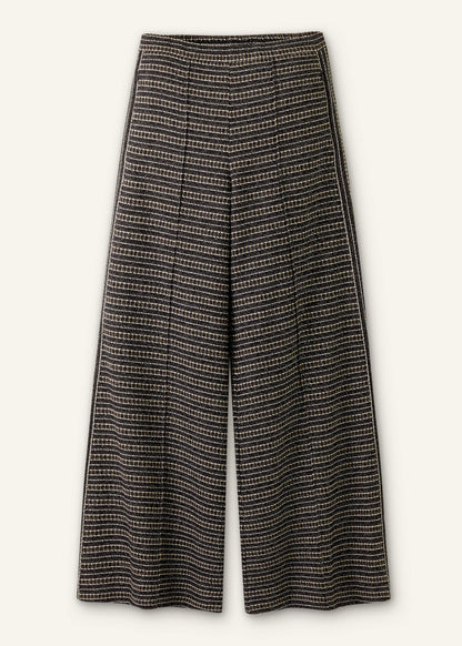 ME+EM Clothing Black Stripe Tweed Wide-Leg Pant