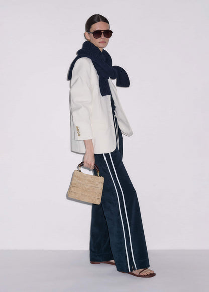 ME+EM Clothing Navy Rib Trim Track Pant