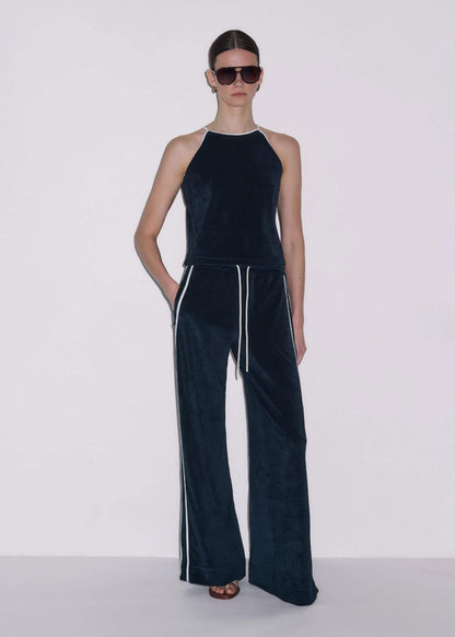 ME+EM Clothing Navy Rib Trim Track Pant