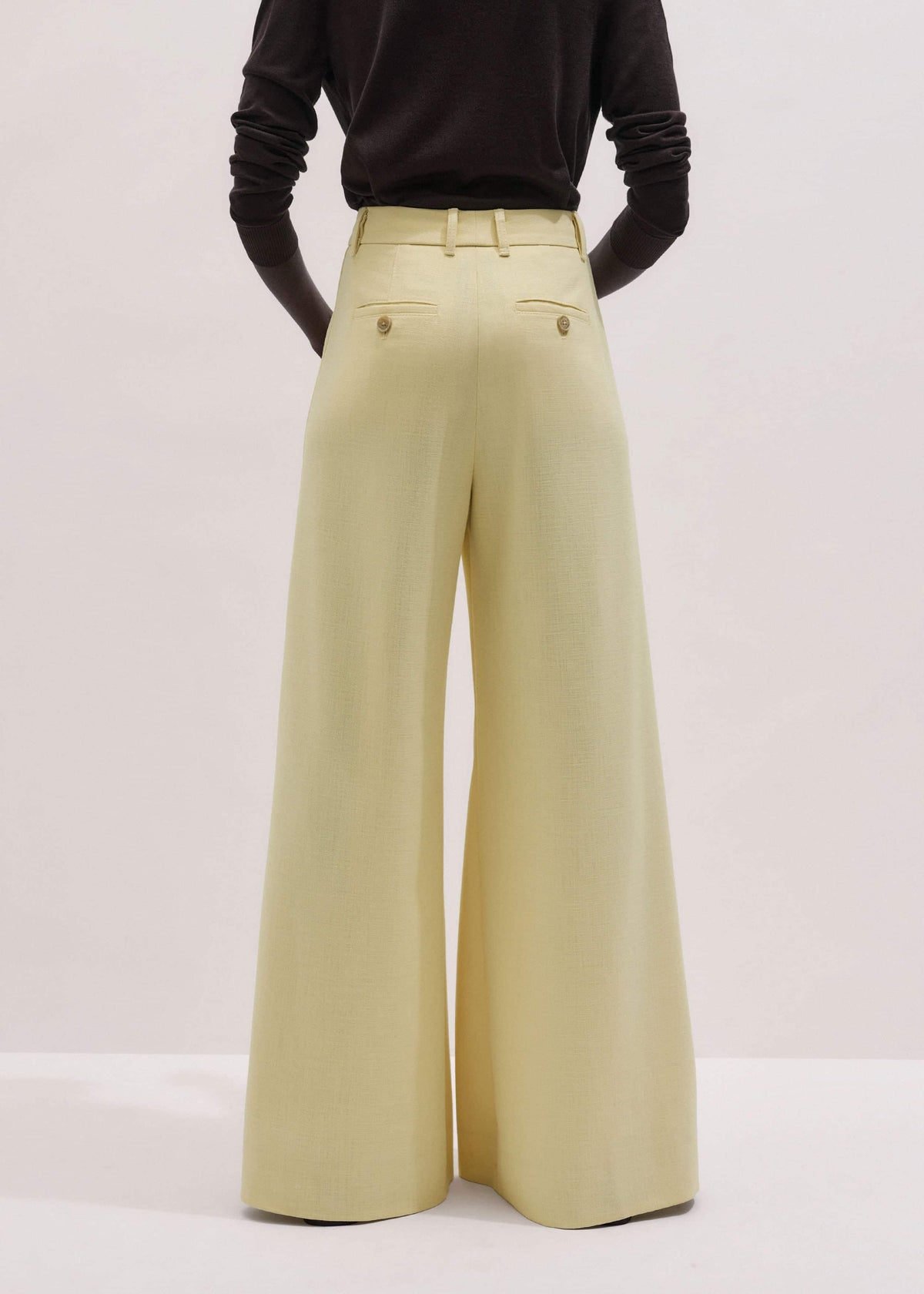ME+EM Clothing Yellow Very Wide-Leg Pant