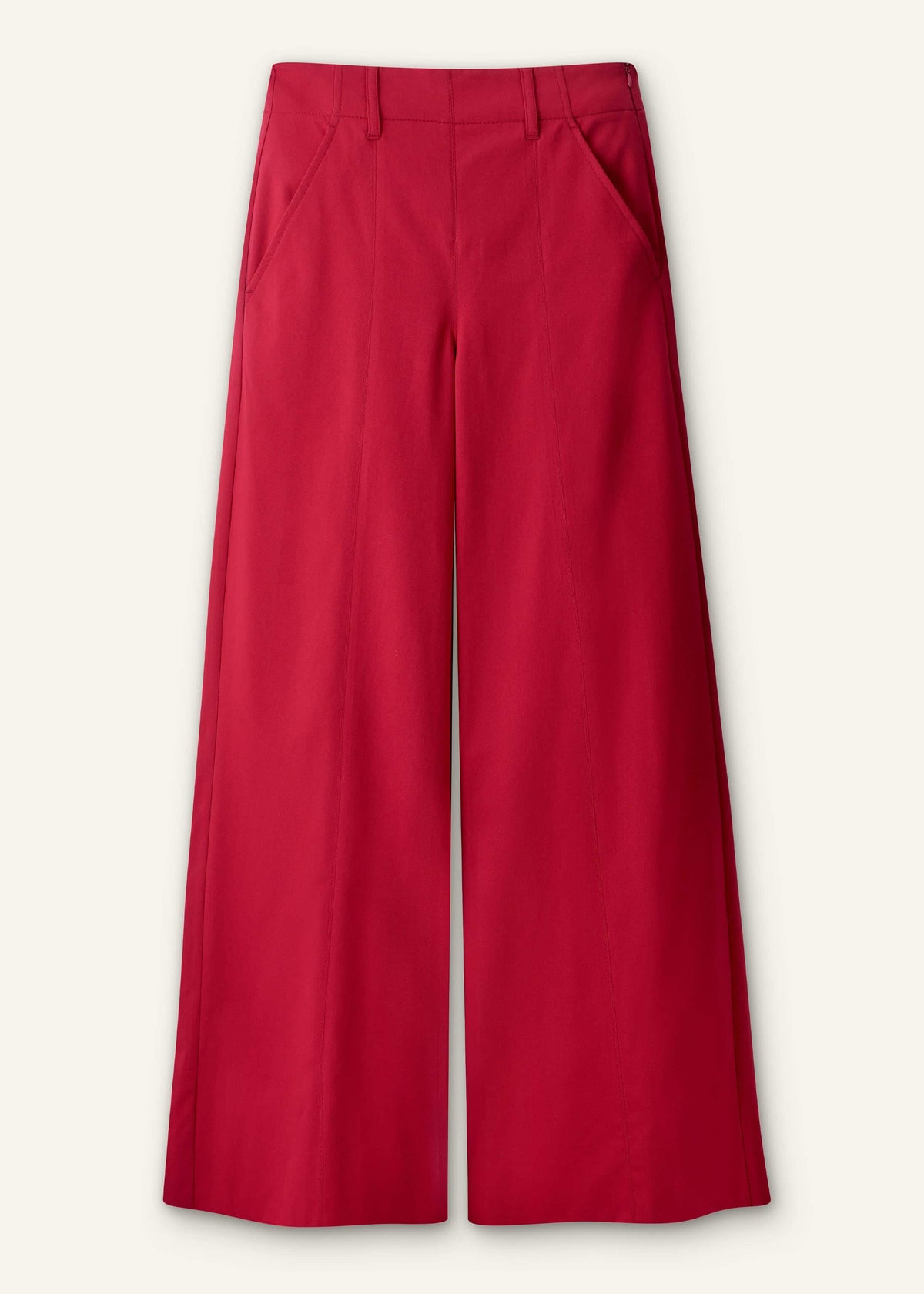 ME+EM Clothing Red High Waist Wide-Leg Pant