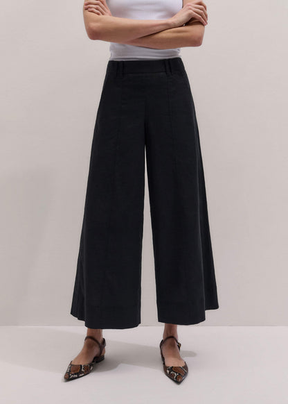 ME+EM Clothing Black Crop Wide-Leg Pant