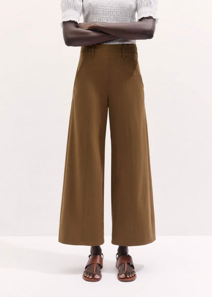 ME+EM Clothing Brown Wide Crop Pant