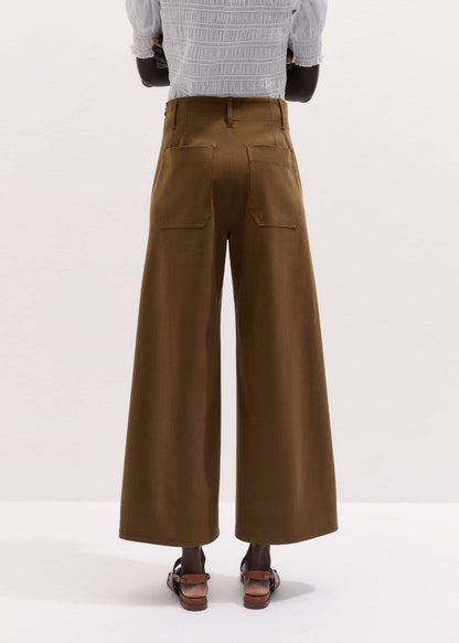 ME+EM Clothing Brown Wide Crop Pant