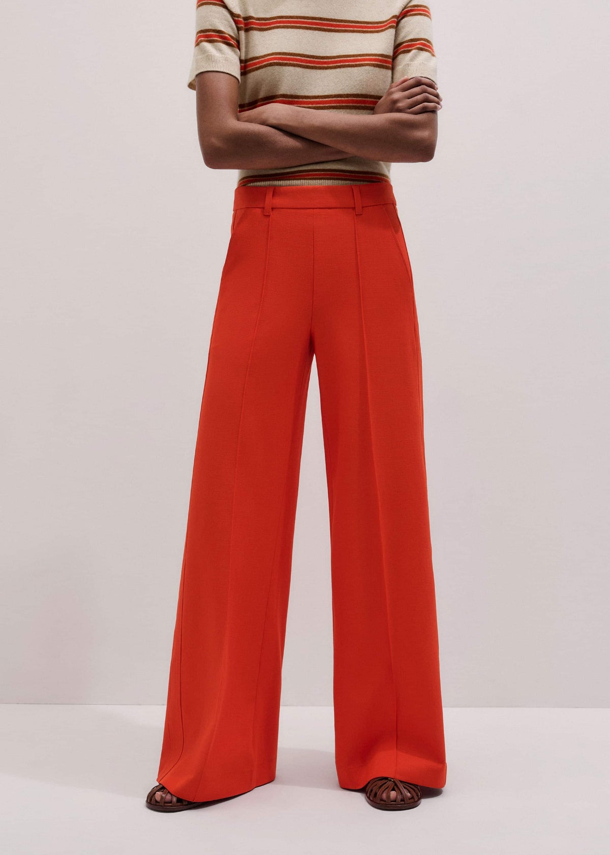 ME+EM Clothing Orange Forever Wide-Leg Pant