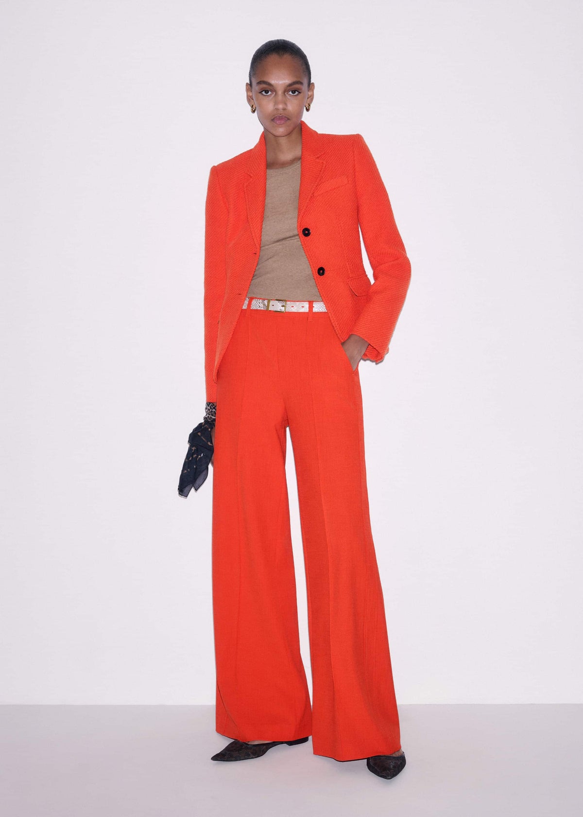 ME+EM Clothing Orange Forever Wide-Leg Pant
