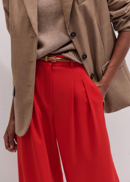 ME+EM Clothing Red Perfect Wide Pleat Front Pant