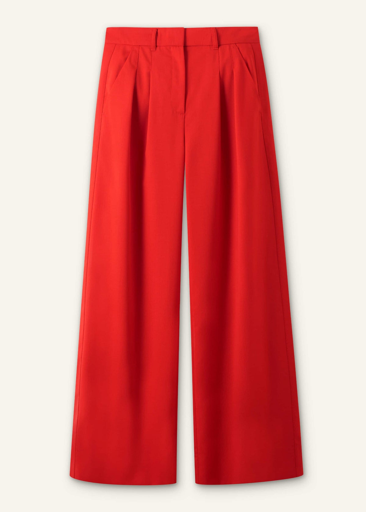 ME+EM Clothing Red Perfect Wide Pleat Front Pant