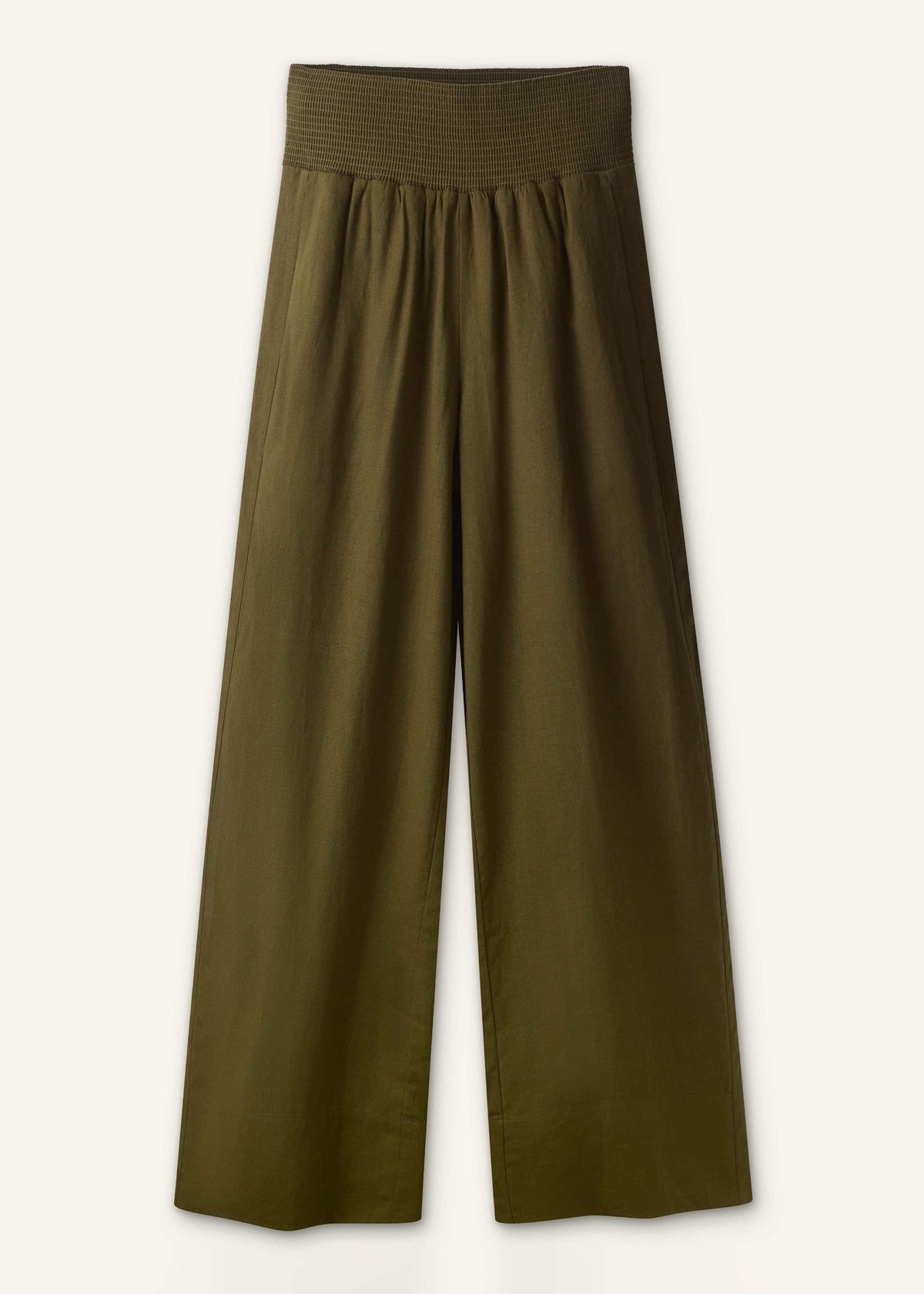 ME+EM Clothing Olive Green Shirred Wide Pant