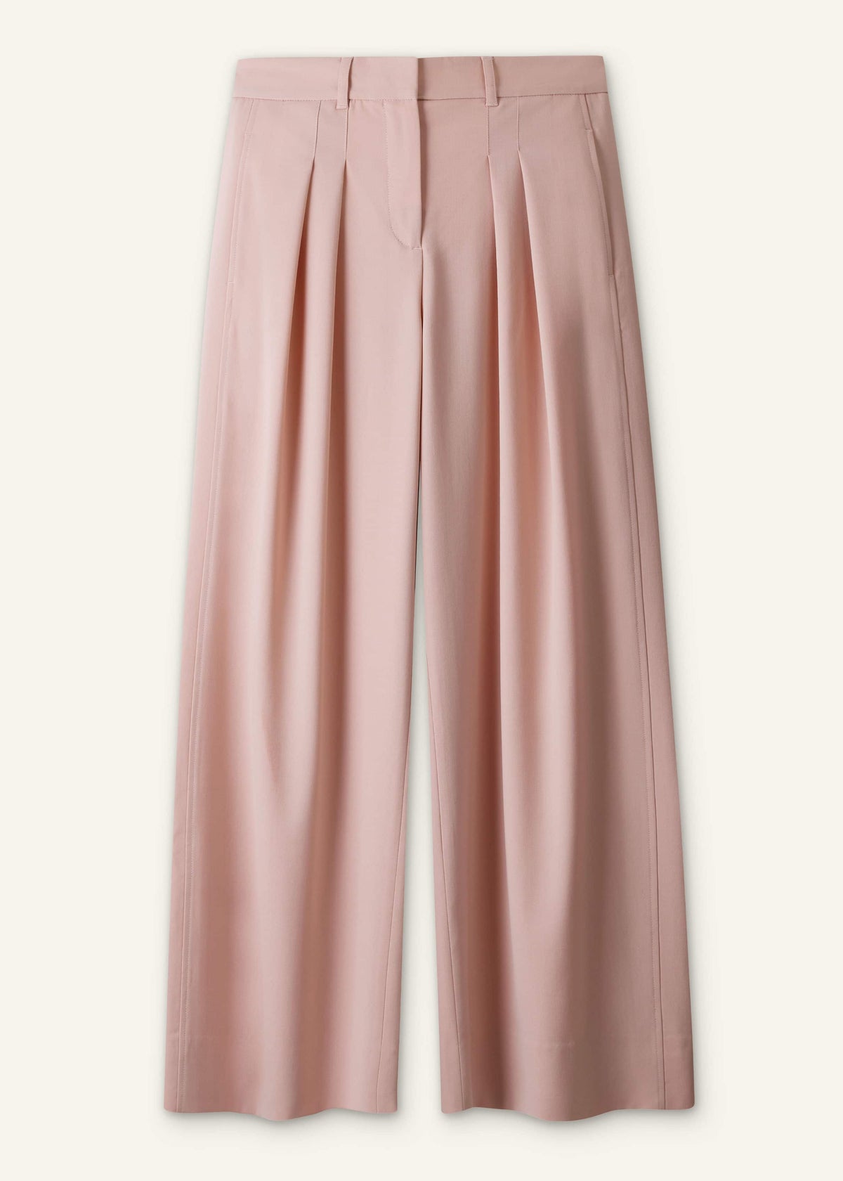 ME+EM Clothing Pink Pleat Wide-Leg Pant