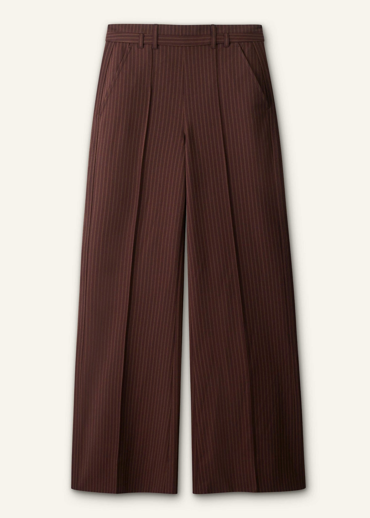 ME+EM Clothing Cinnamon Pinstripe Wide-Leg Pant