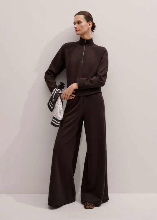 ME+EM Clothing Brown Sweatshirt Wide-Leg Track Pant