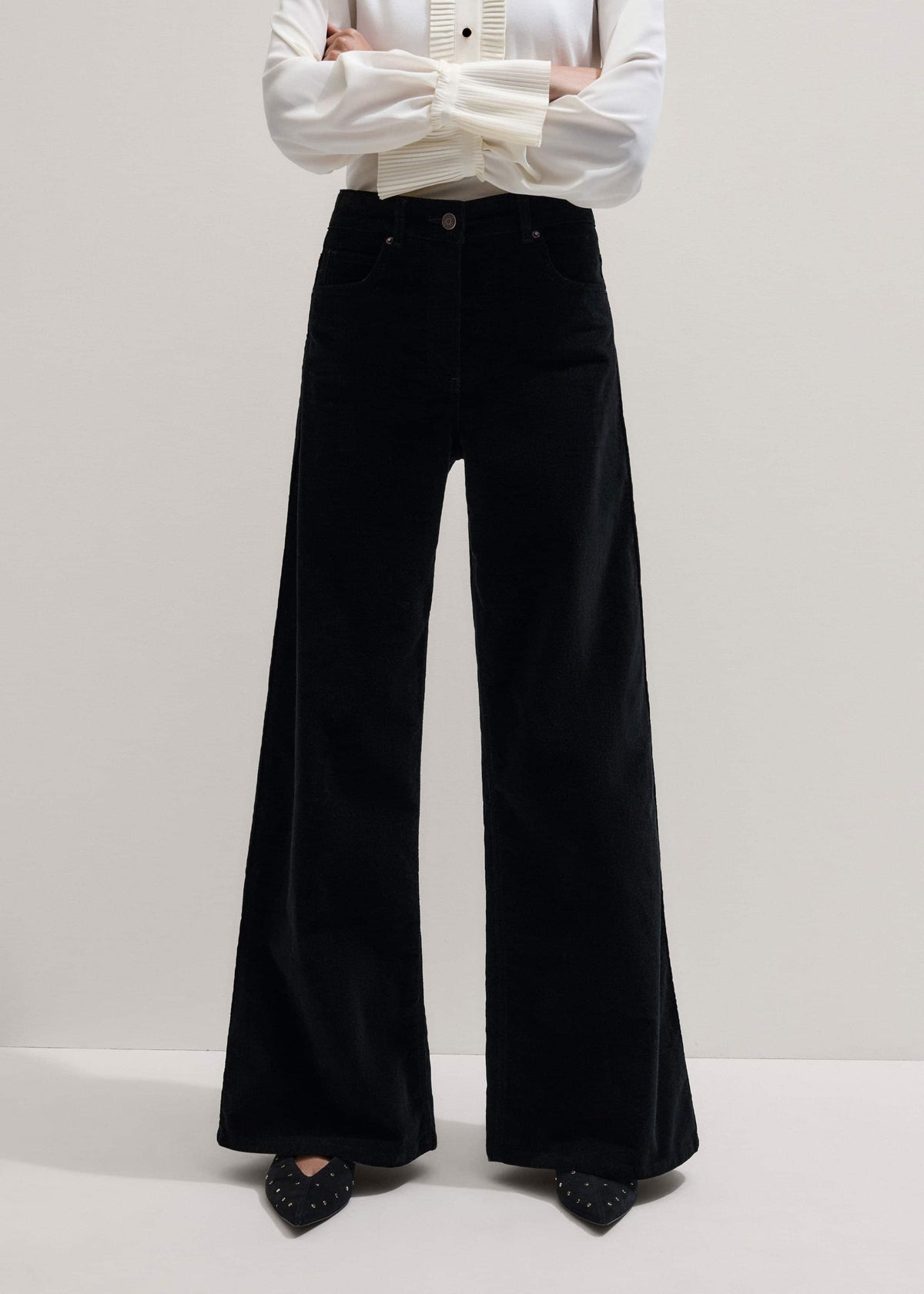 ME+EM Clothing Black Ultimate Wide-Leg Pant