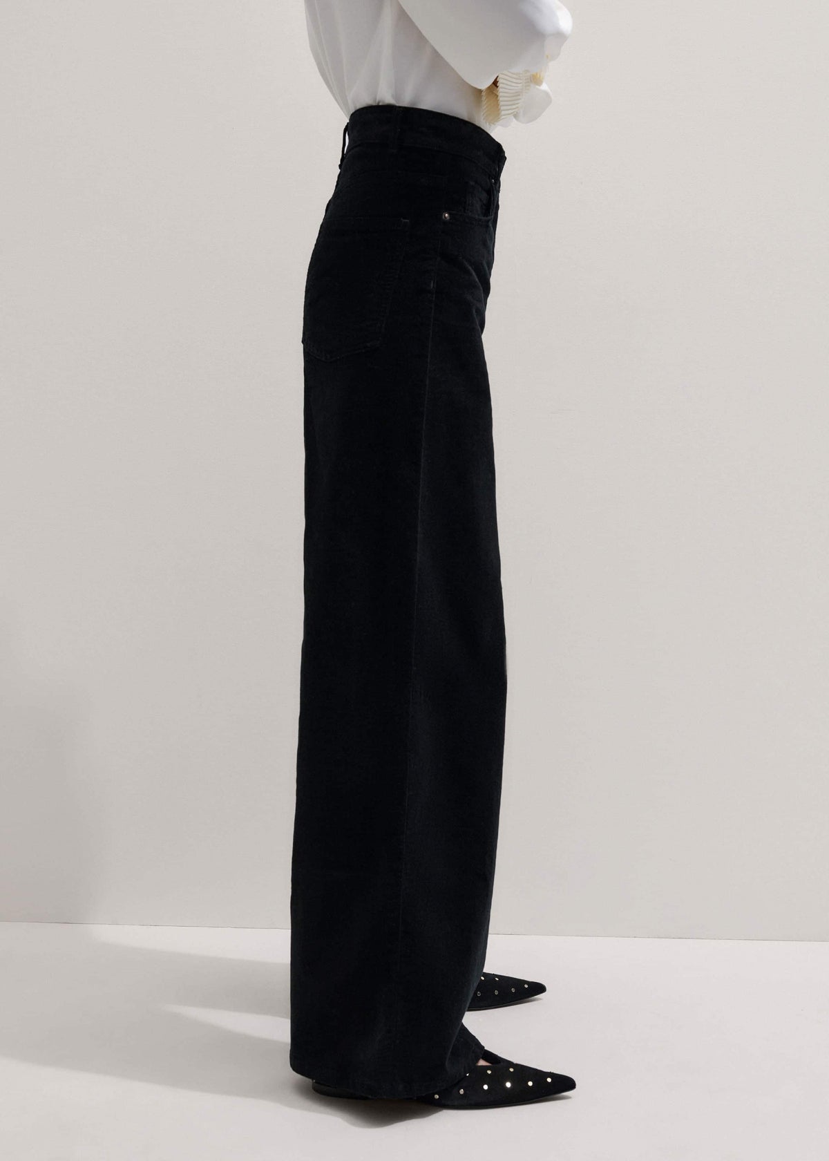 ME+EM Clothing Black Ultimate Wide-Leg Pant