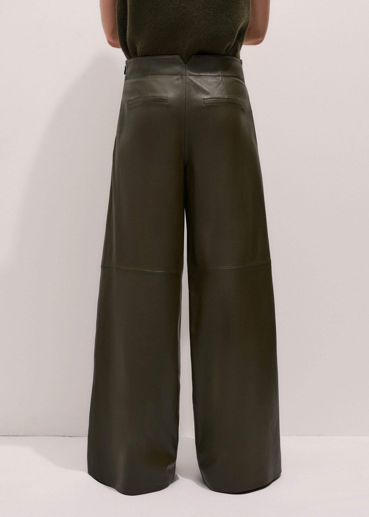 ME+EM Clothing Olive Green Wide-Leg Pant