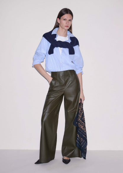 ME+EM Clothing Olive Green Wide-Leg Pant