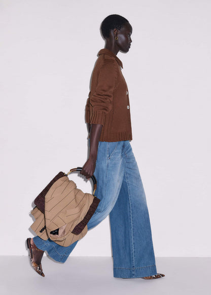 ME+EM Clothing Mid-Blue High Waist Wide Jean