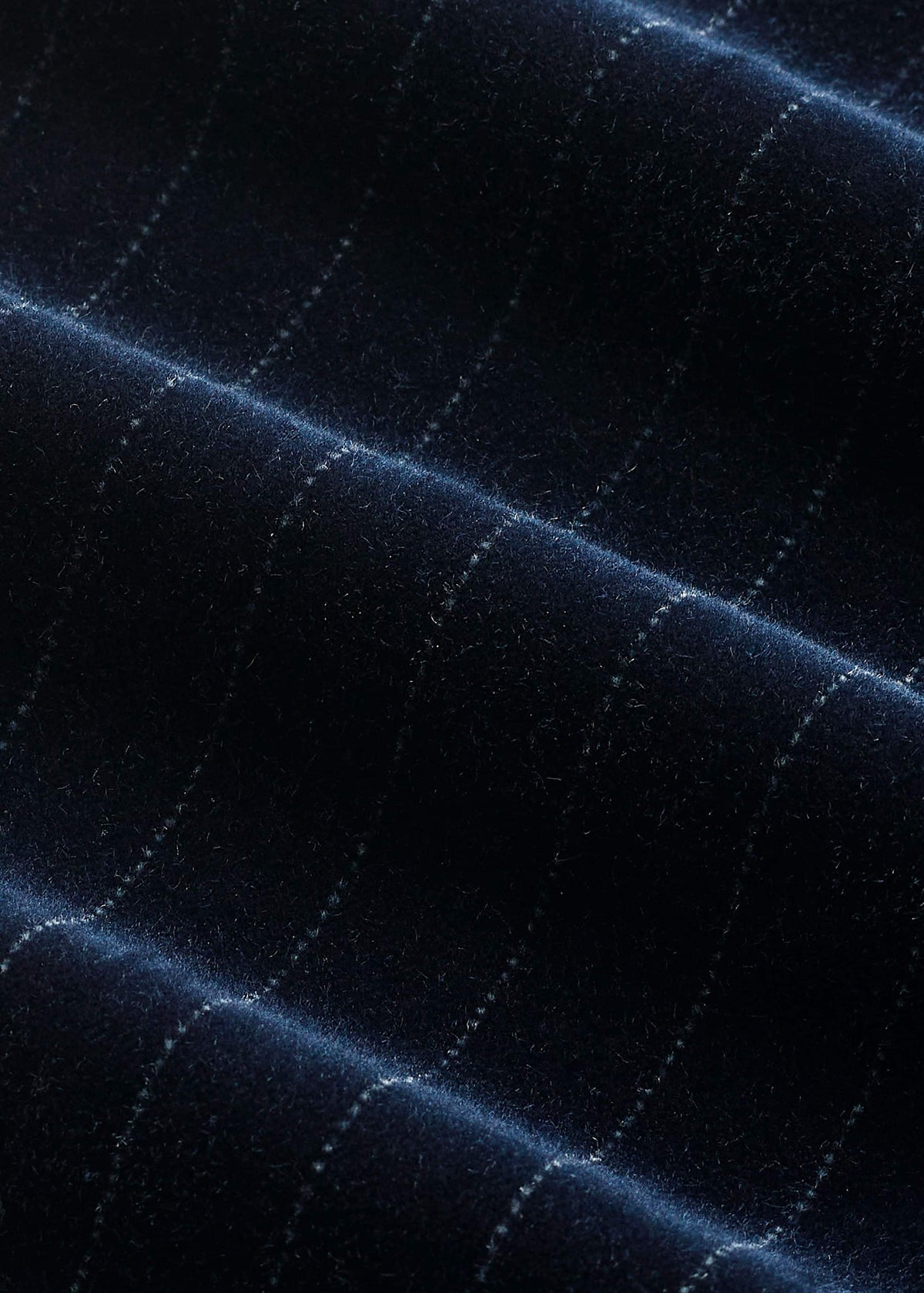 ME+EM Clothing Navy Wool Pinstripe Wide-Leg Pant