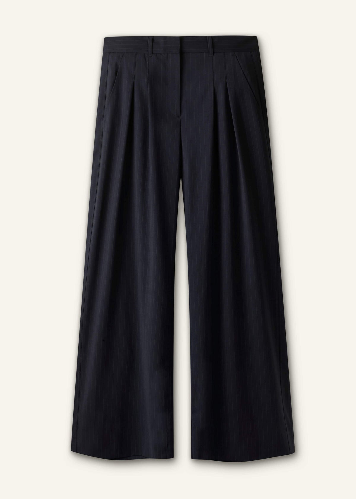 ME+EM Clothing Navy Pinstripe Pleat Front Man Pant