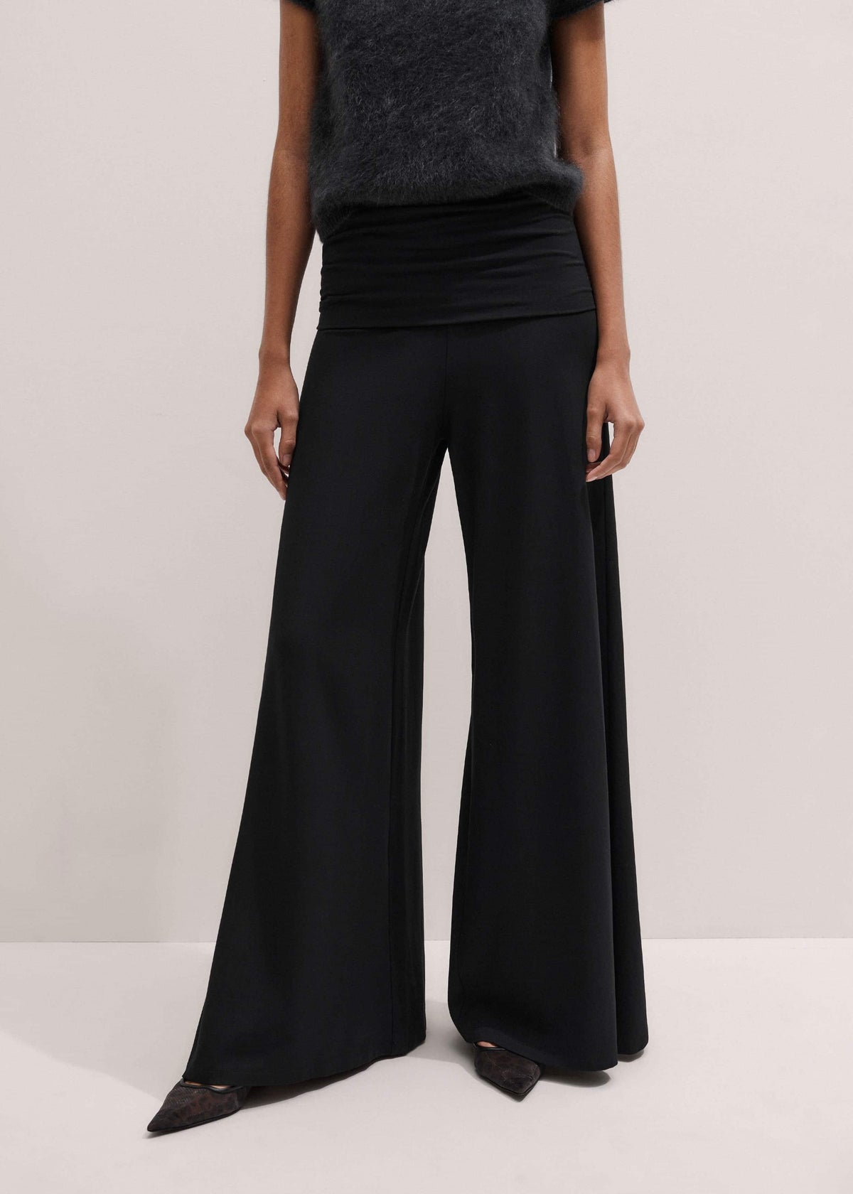ME+EM Clothing Black Super Wide Palazzo Pant