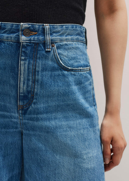 ME+EM Clothing Blue Distressed Ultimate Wide-Leg Jean