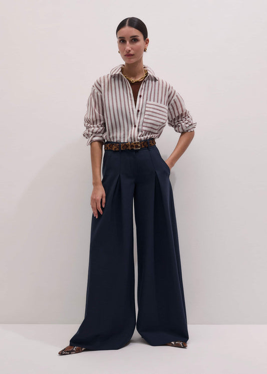 ME+EM Clothing Navy Ultimate Very Wide-Leg Pant