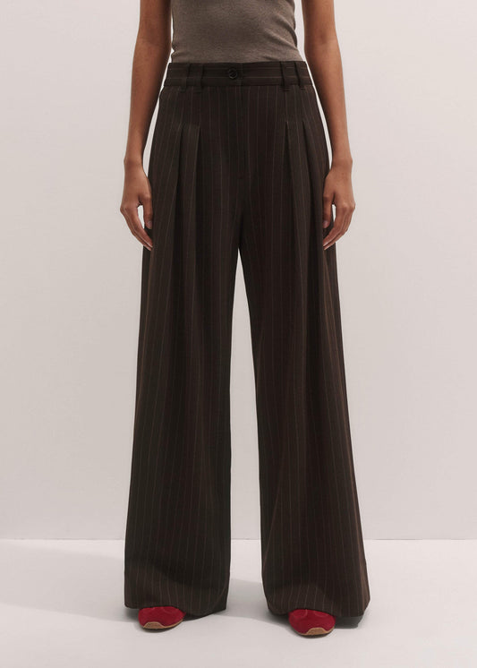 ME+EM Clothing Brown Wide-Leg Pant