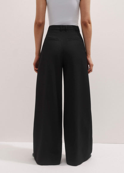 ME+EM Clothing Black Wide-Leg Pleat Pant
