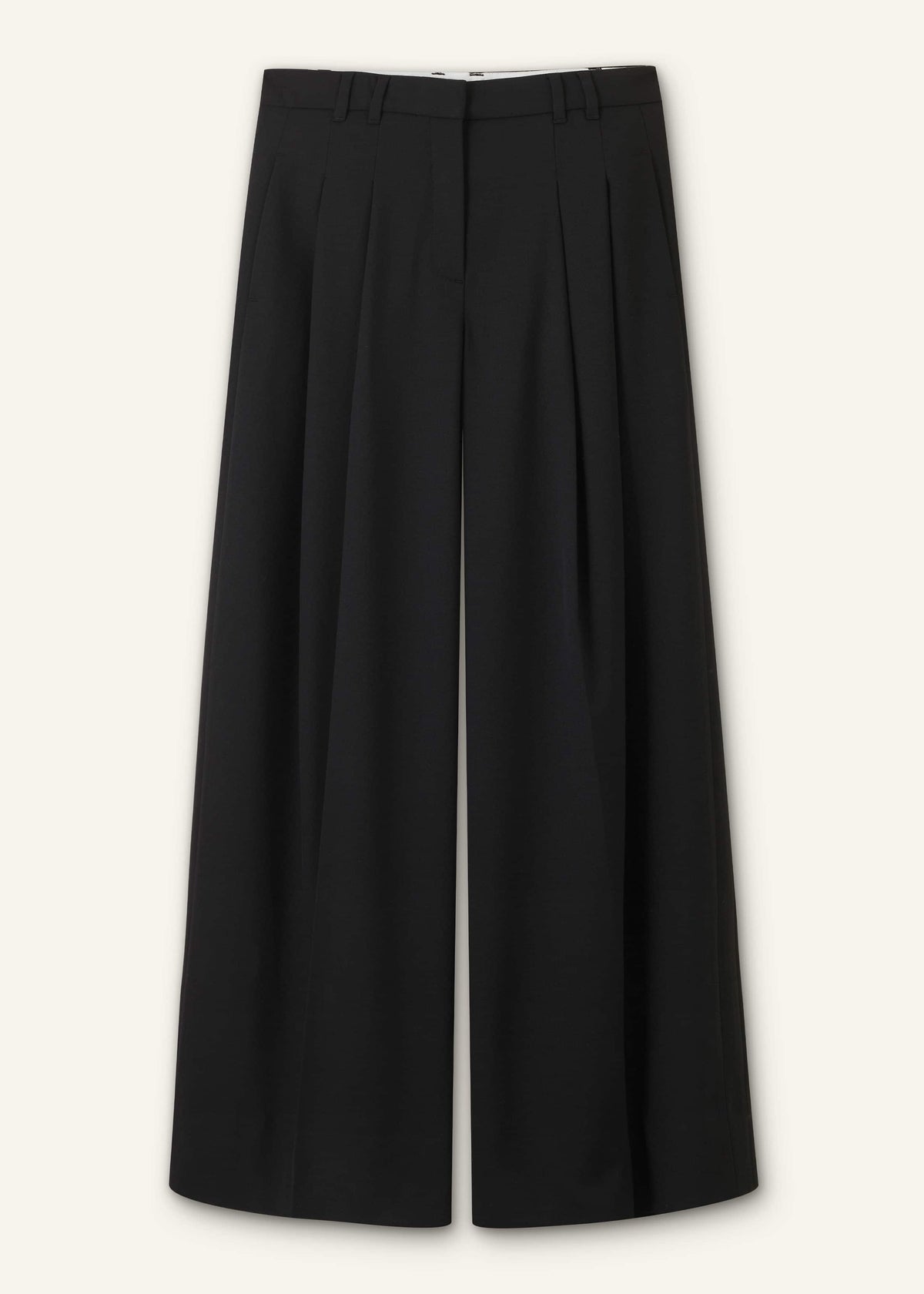 ME+EM Clothing Black Wide-Leg Pleat Pant