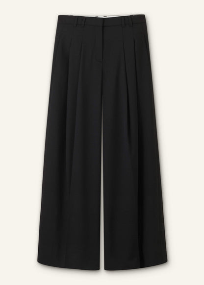 ME+EM Clothing Black Wide-Leg Pleat Pant