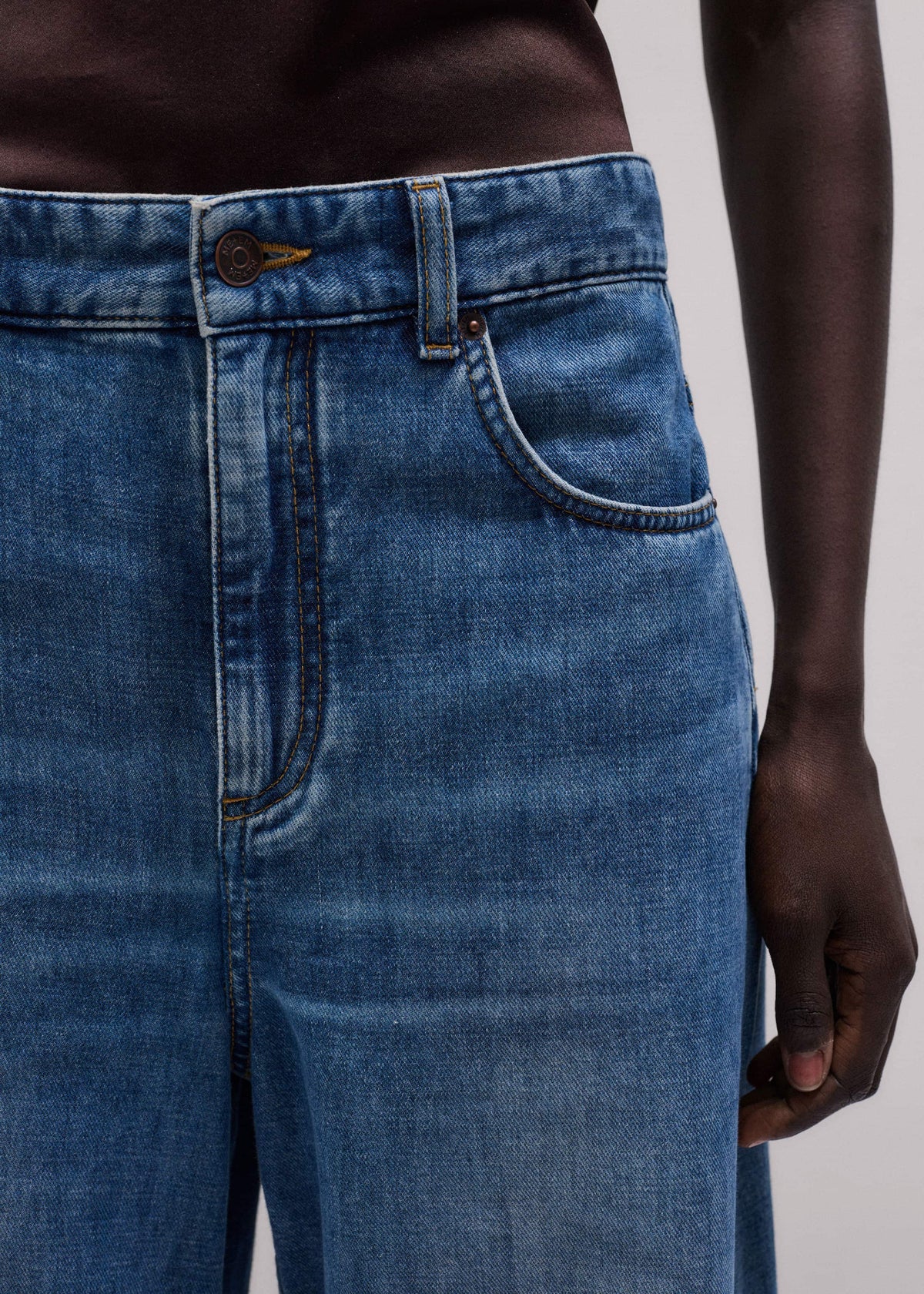 ME+EM Clothing Blue Relaxed Baggy Wide-Leg Jean