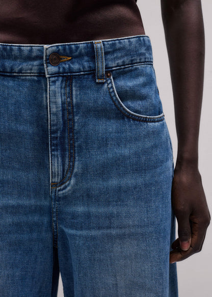 ME+EM Clothing Blue Relaxed Baggy Wide-Leg Jean
