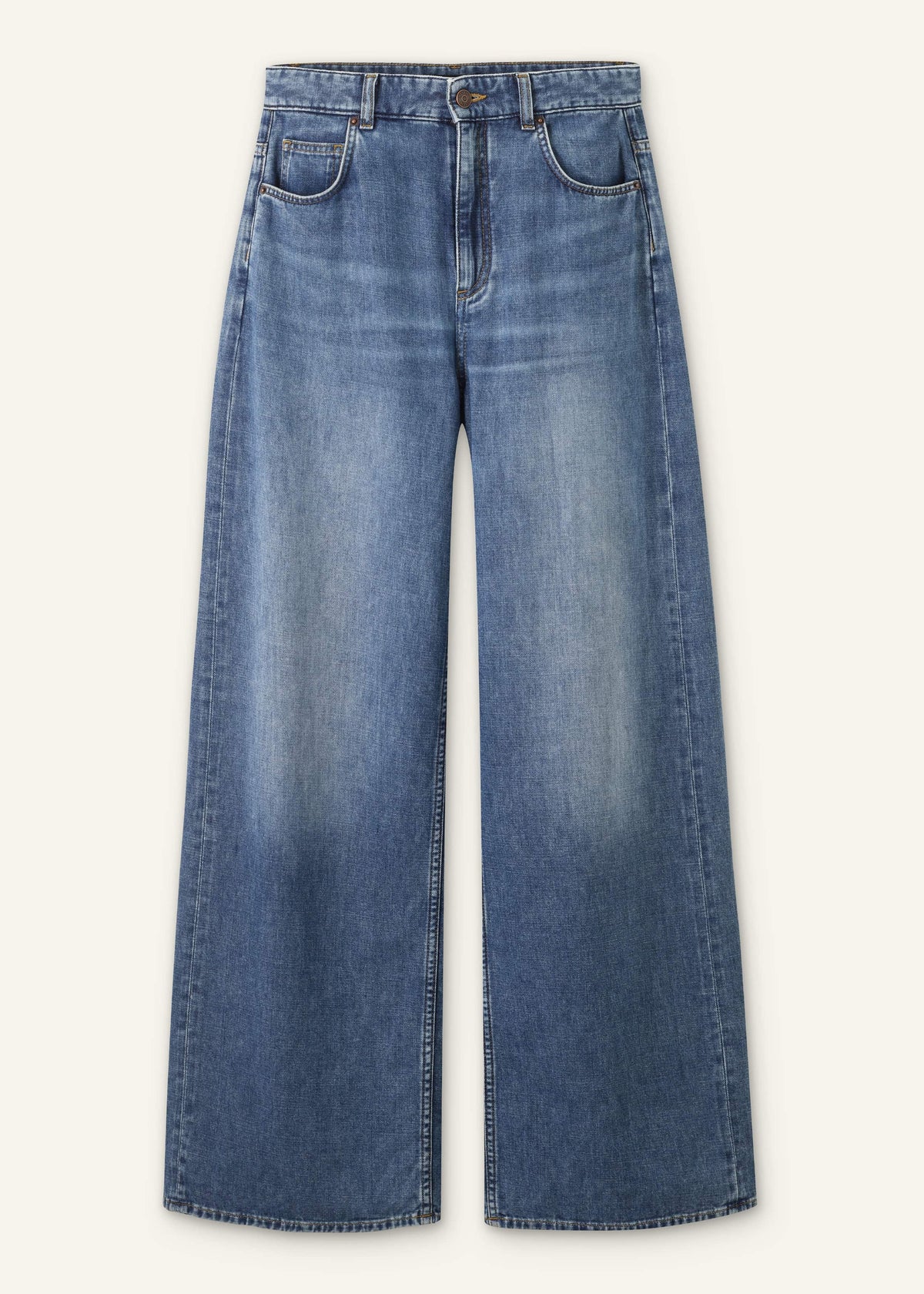 ME+EM Clothing Blue Relaxed Baggy Wide-Leg Jean
