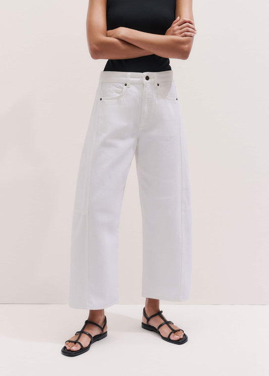 ME+EM Clothing White Exaggerated Crop Jean