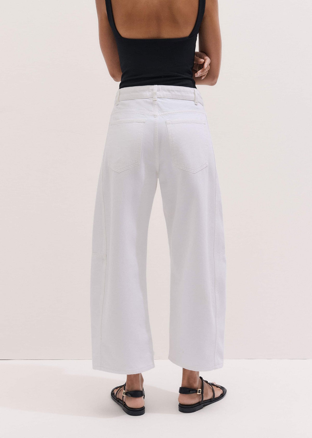 ME+EM Clothing White Exaggerated Crop Jean