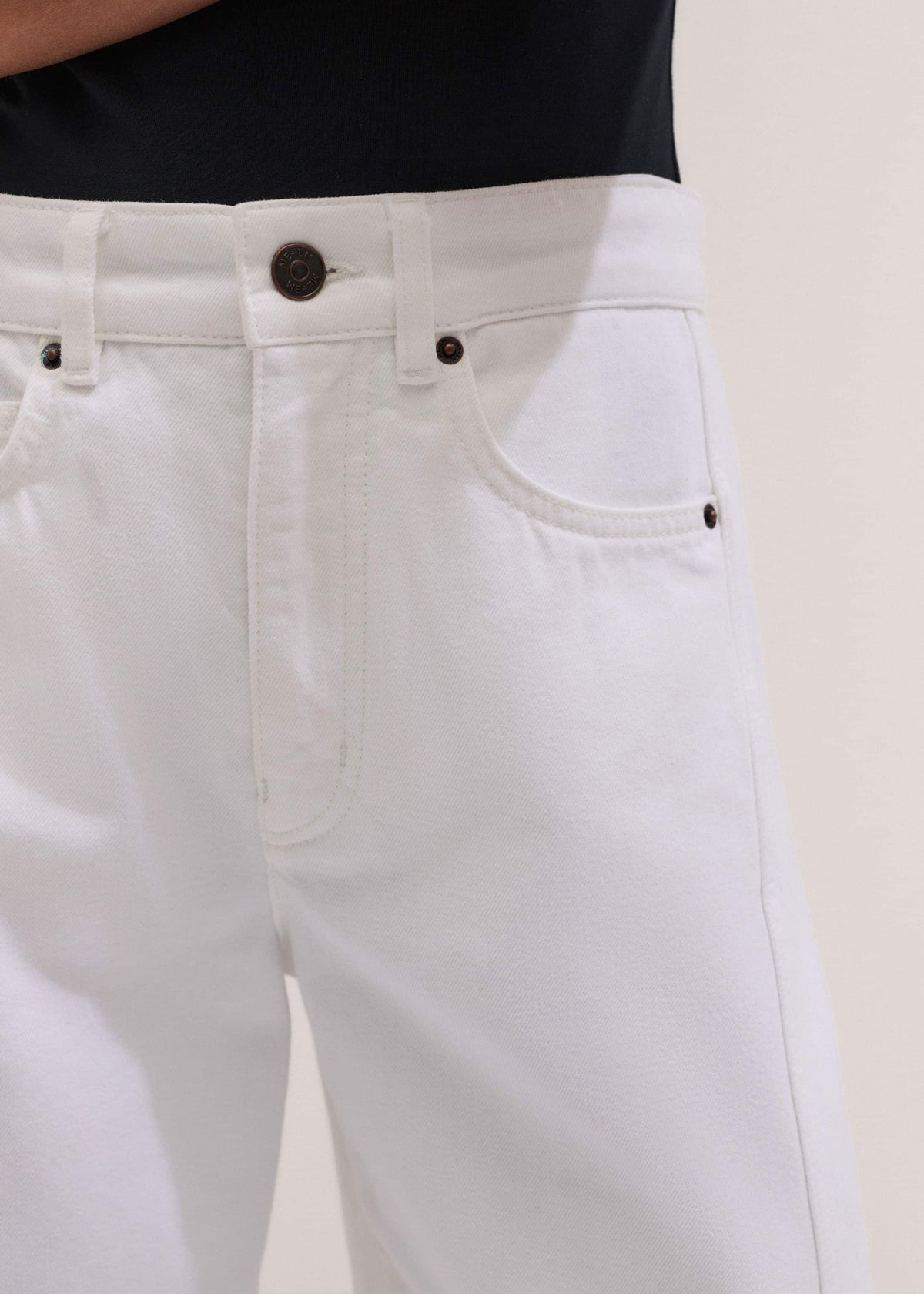 ME+EM Clothing White Exaggerated Crop Jean