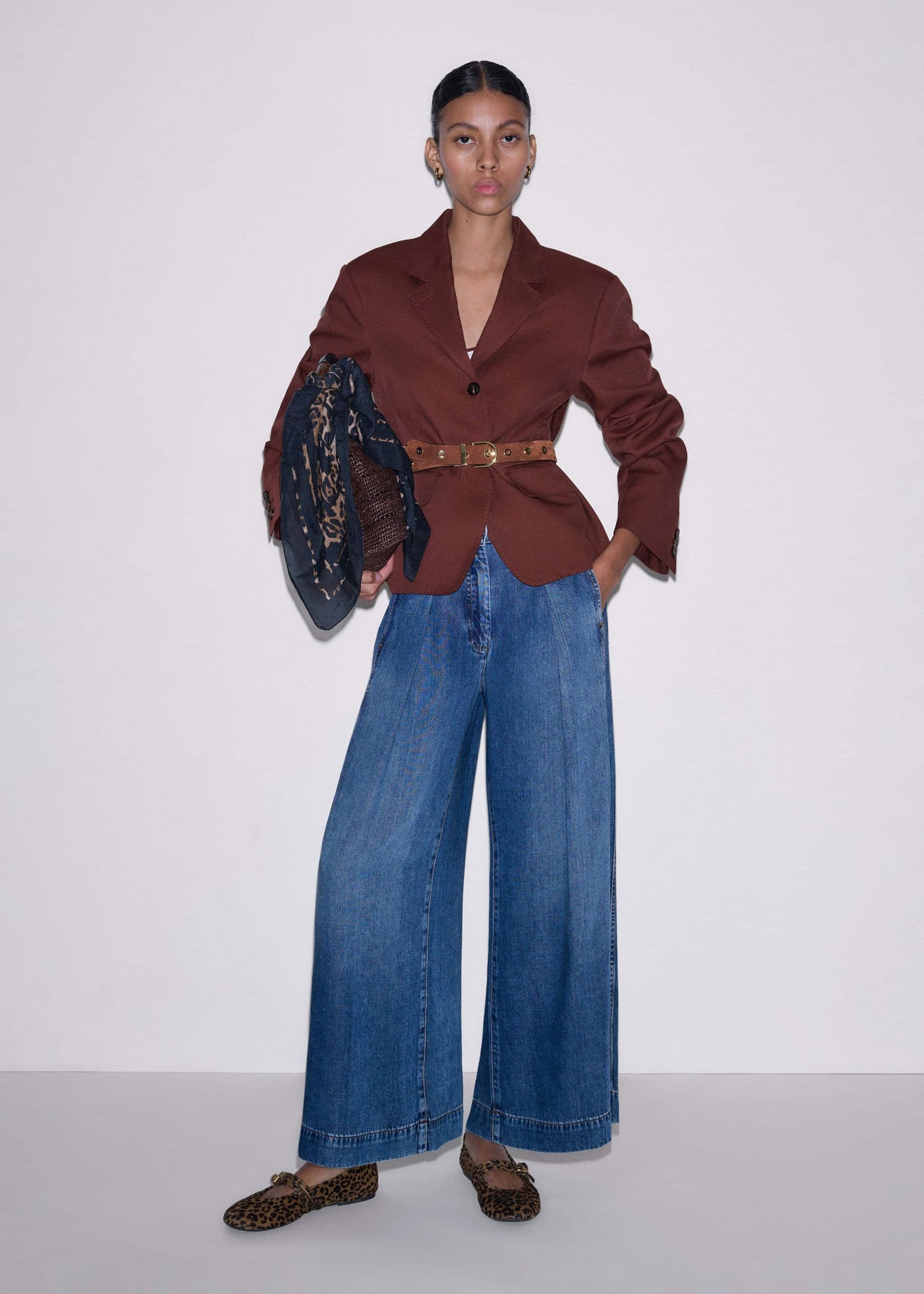 ME+EM Clothing Blue Straight Culotte Jean