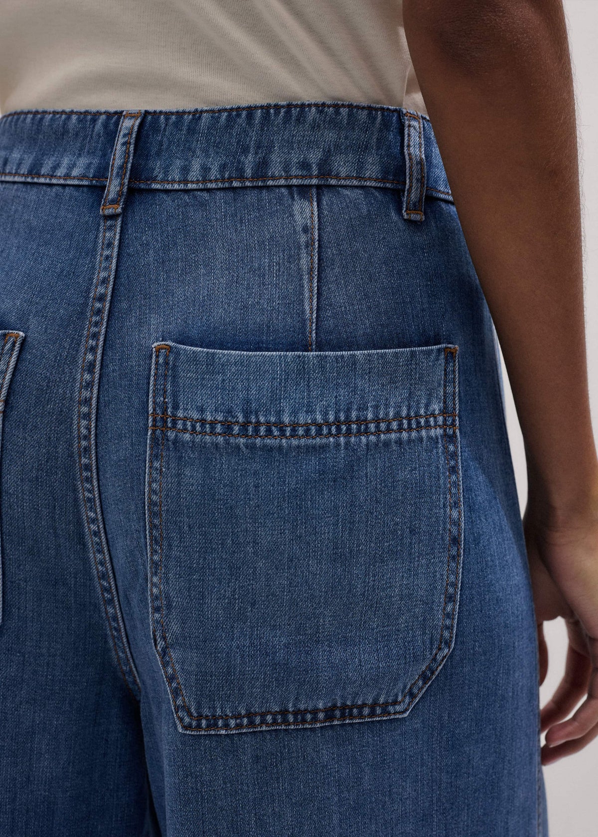 ME+EM Clothing Blue Straight Culotte Jean