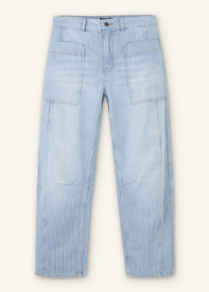 ME+EM Clothing Blue Micro Stripe Engineered Leg Jean