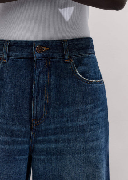 ME+EM Clothing Mid Blue Super Wide Baggy Jean