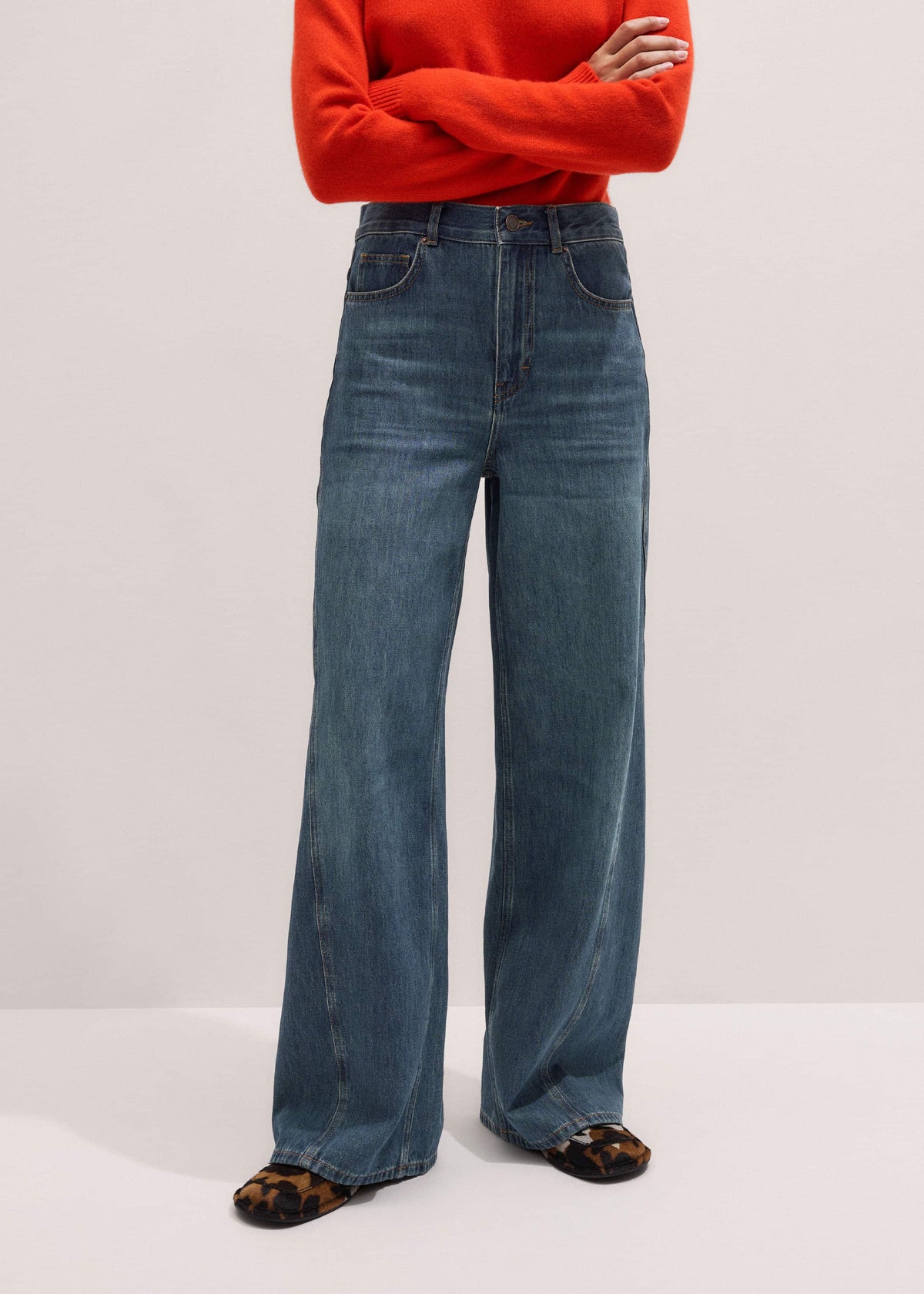 ME+EM Clothing Blue Relaxed Straight Insert Jean