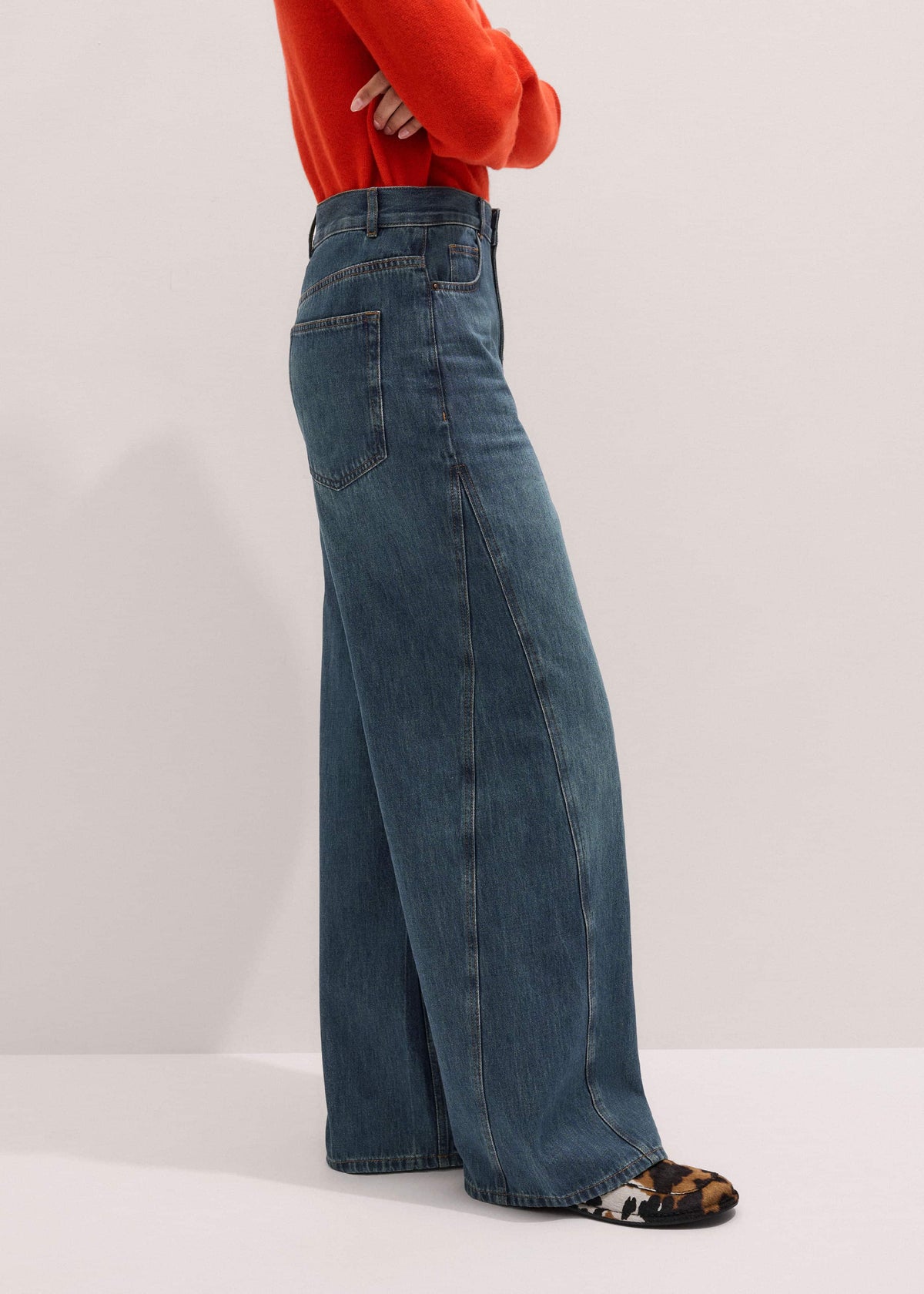 ME+EM Clothing Blue Relaxed Straight Insert Jean