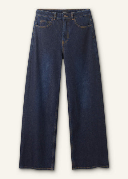 ME+EM Clothing Dark Blue Rinse Wash Ultimate Wide-Leg Jean