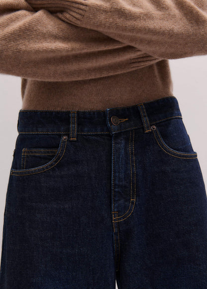ME+EM Clothing Dark Blue Rinse Wash Ultimate Wide-Leg Jean