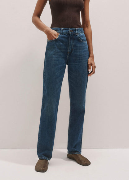 ME+EM Clothing Blue Full-Length Straight Jean