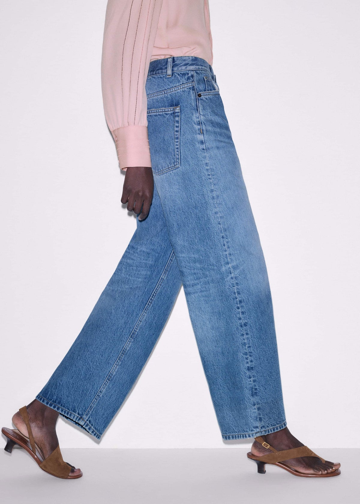 ME+EM Clothing Light Blue Relaxed Straight Crop Jean