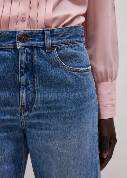 ME+EM Clothing Light Blue Relaxed Straight Crop Jean