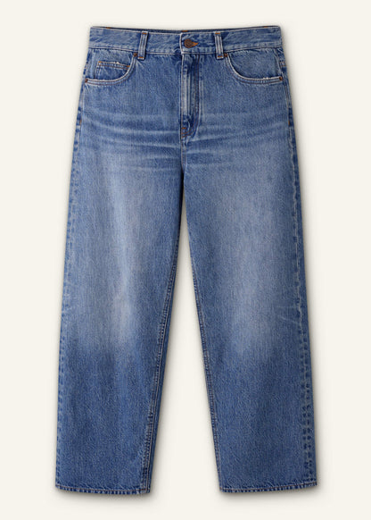 ME+EM Clothing Light Blue Relaxed Straight Crop Jean