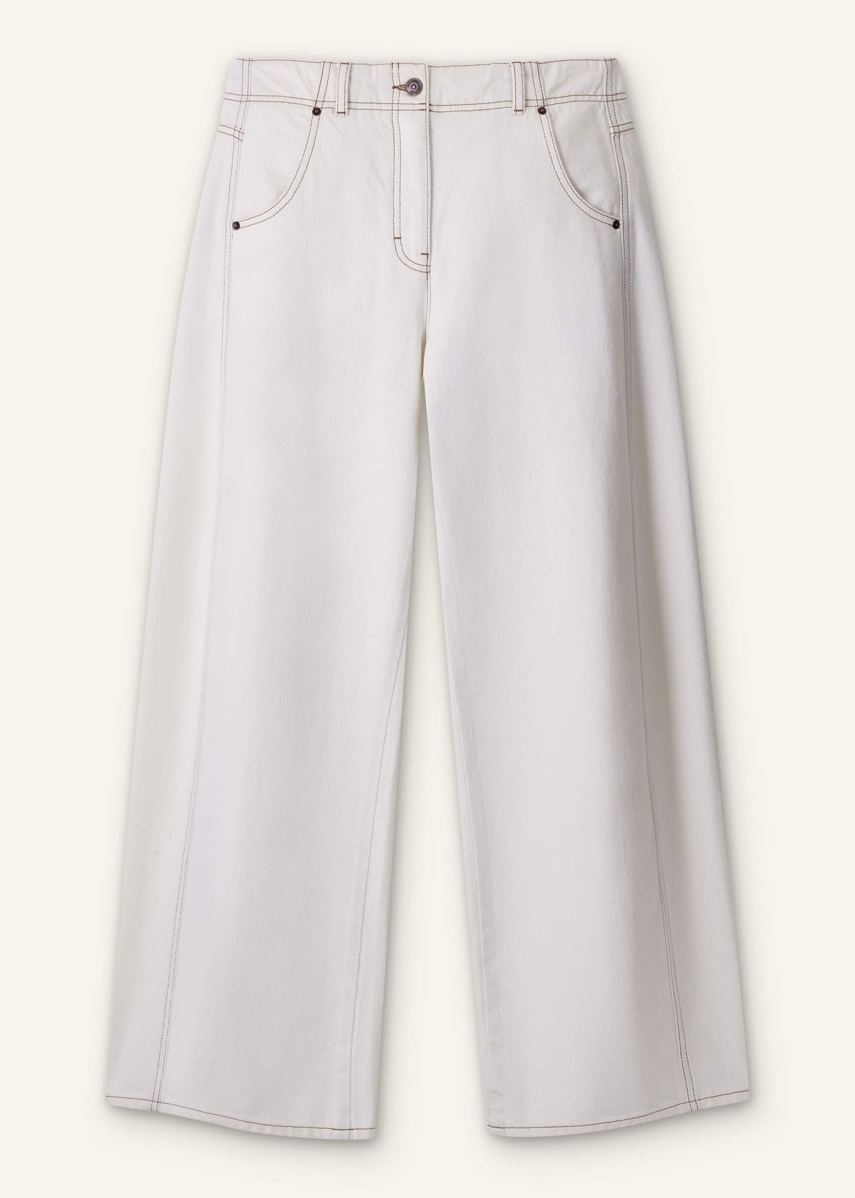 ME+EM Clothing White Relaxed Engineered Jean