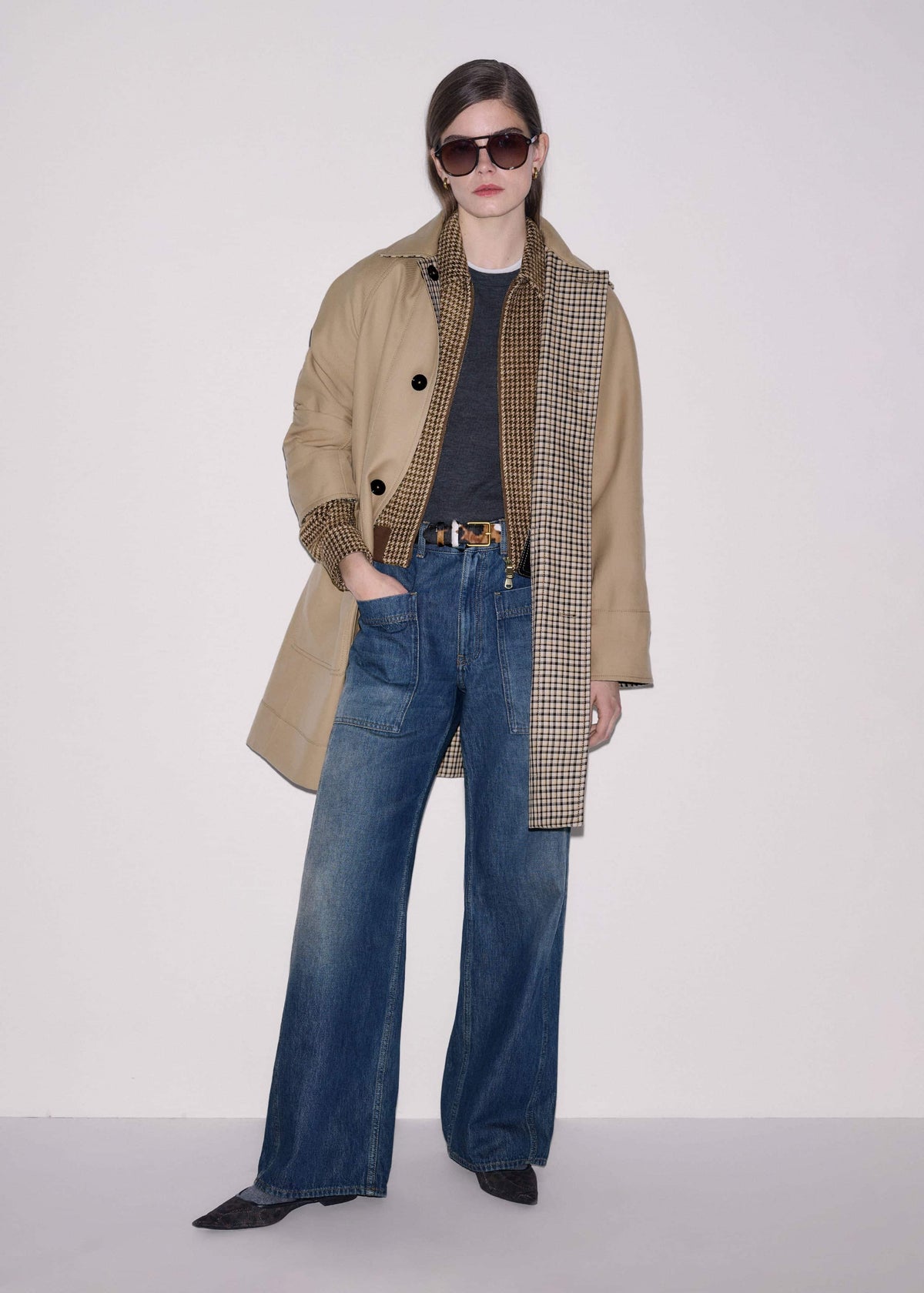 ME+EM Clothing Blue Patch Pocket Baggy Jean